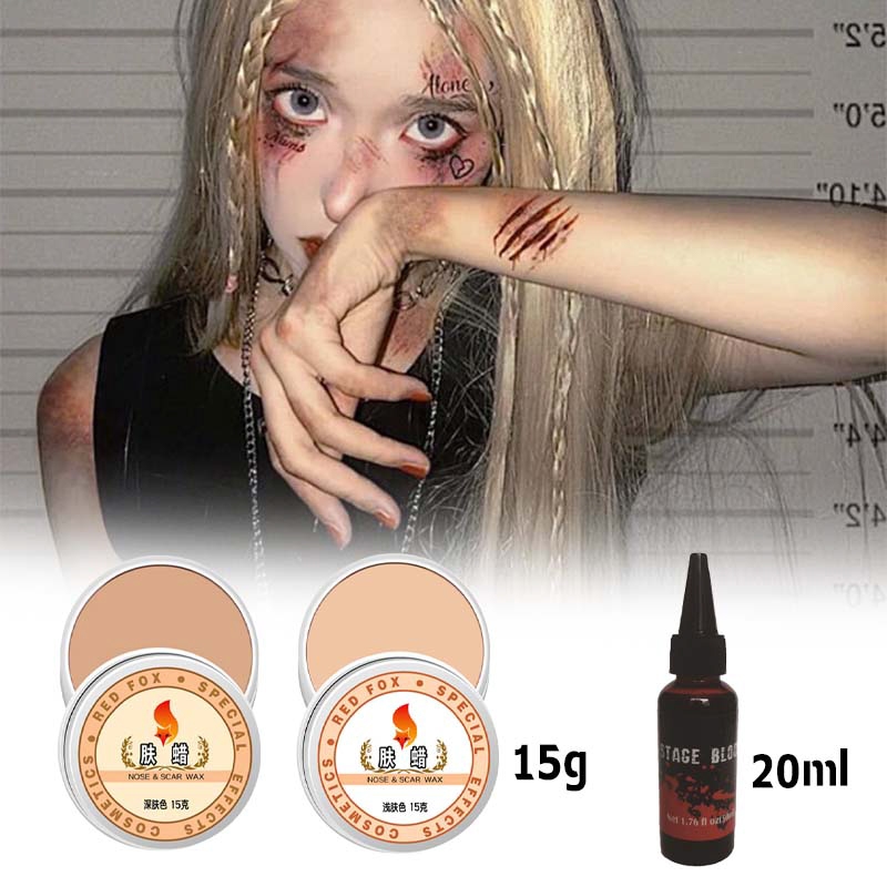 Luka Palsu Scar Wax Makeup Fake Blood Cairan Darah Palsu Halloween Skin Wax Makeup