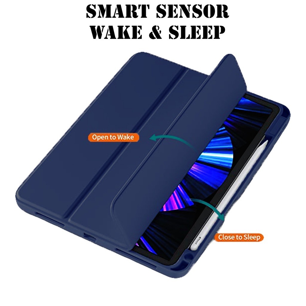 FS Silicone Flip Case Lipat Stylus Slot For Apple iPad Mini 6