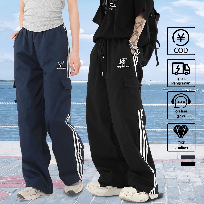 Celana Cargo Panjang Pria celana cargo pria jumbo hitam celana olahraga pria baju couple pasangan ke
