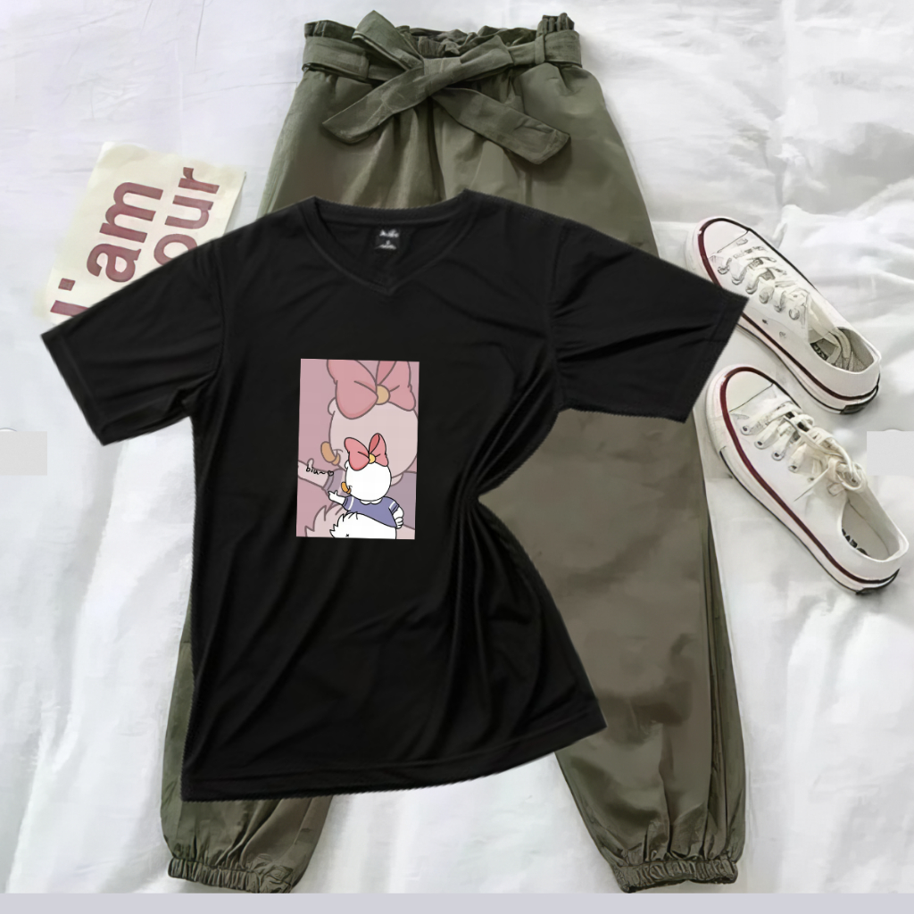 JBF One Set Baju Remaja Dapat Kaos Dan Celana Joger Karet Biu
