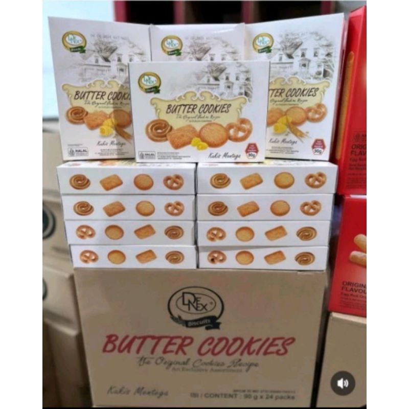 

DENEX BUTTER COOKIES KARTON ISI 24 PACK - Denex Karton/Denex/Denex Biscuits/Denex Butter Cookies/Denex Kotak/Denex Biscuits Kotak/Biskuit Kotak/Snack Hajatan