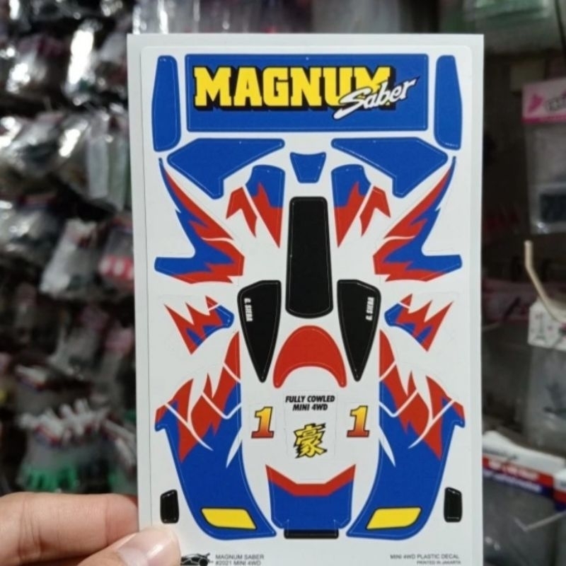 DECAL MINI 4WD MAGNUM SABER STICKER TAMIYA