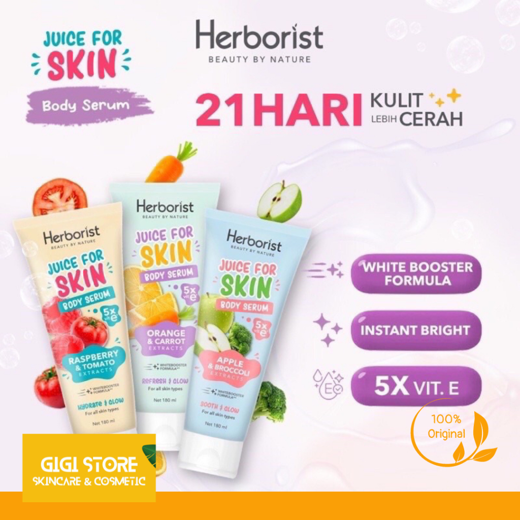 HERBORIST JUICE FOR SKIN BODY SERUM HERBORIST BODY SERUM HERBORIST BODY LOTION BPOM