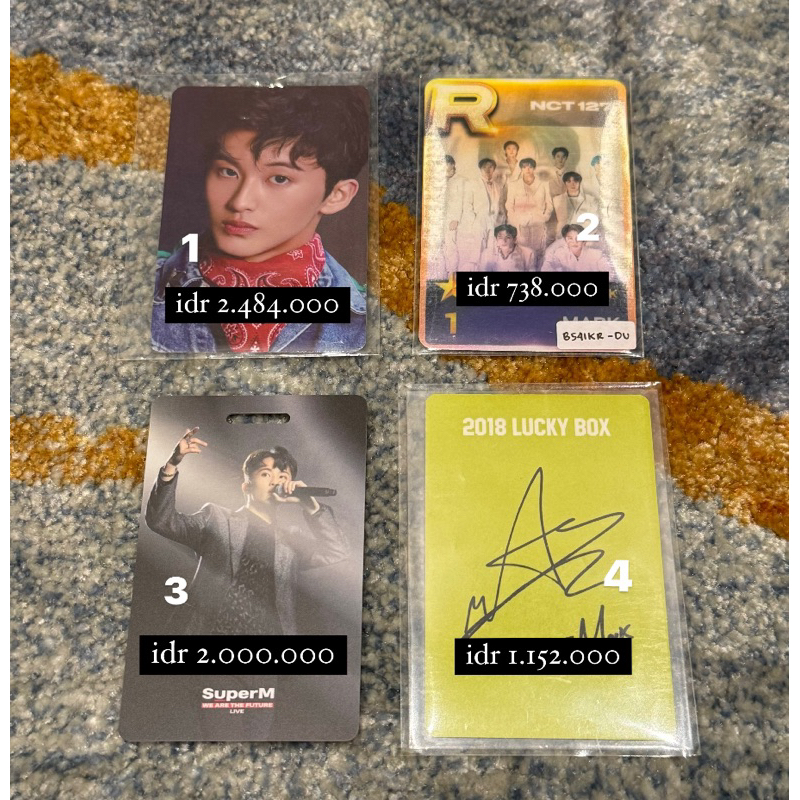 [READY] nct 127 dream u superm mark photocards photocard pc poca - airpod case pop up, smtown museum