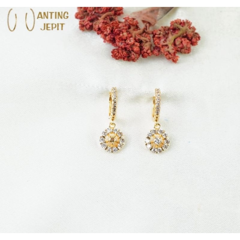 anting jepit cantik emas muda