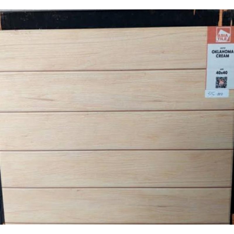 Keramik 40x40 Motif Kayu Wood Matt Asia Oklahoma Cream Motif Kayu