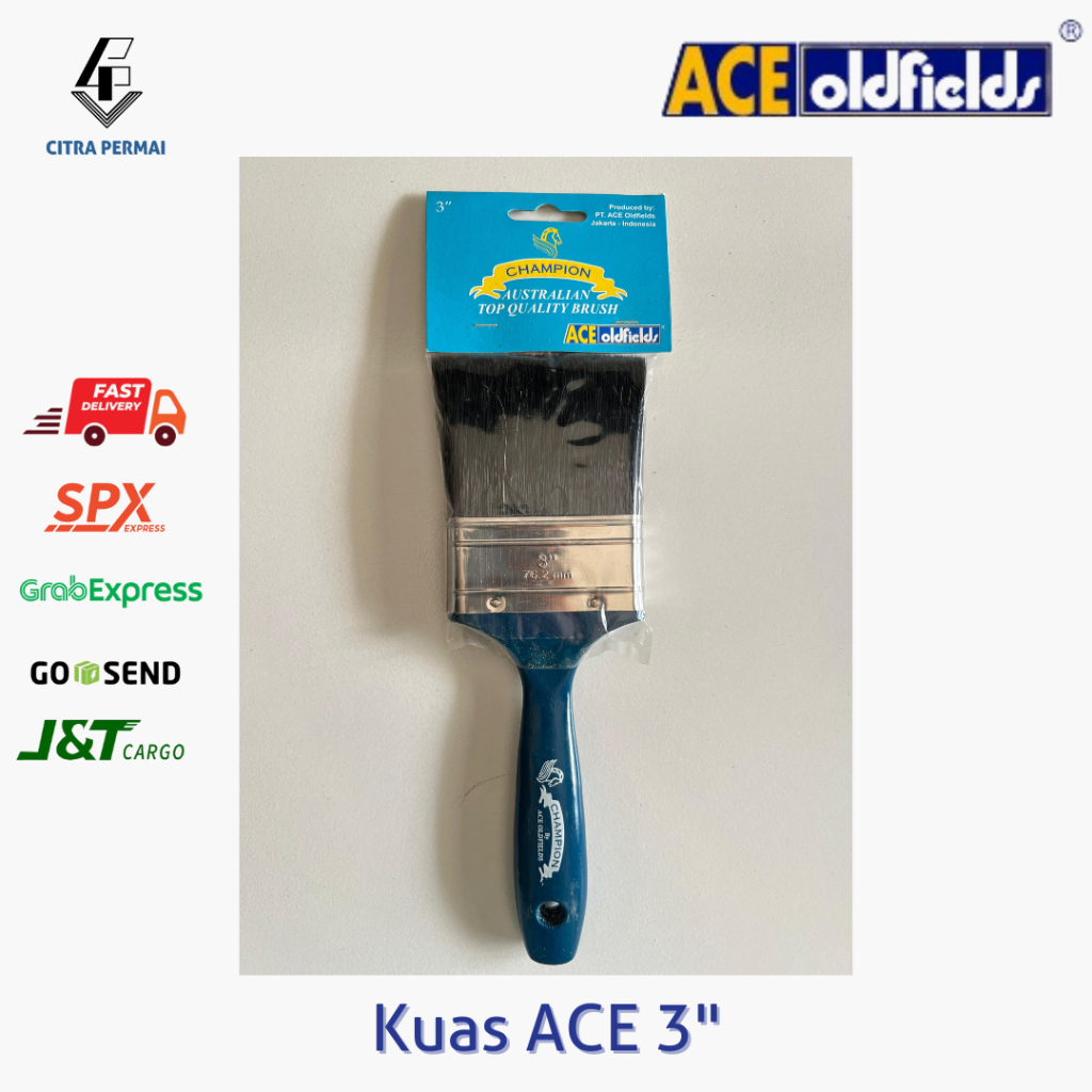 

KUAS CAT ACE BULU HITAM CHAMPION 3" / KUAS CAT ACE / KUAS CAT BERKUALITAS