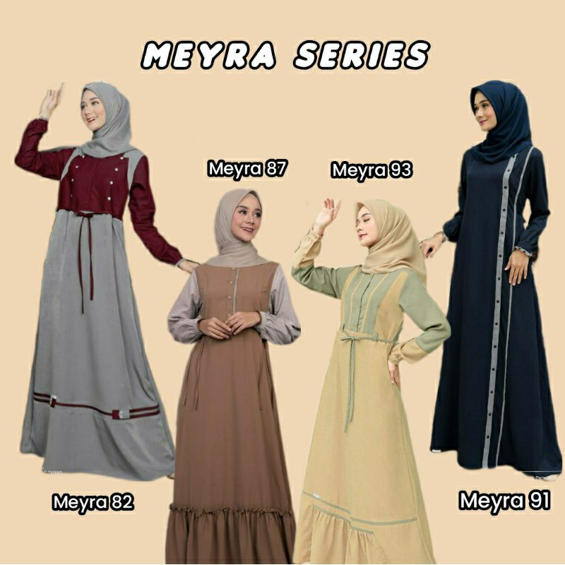 SEPLY Gamis Dewasa Daily Meyra 82 Maroon /Meyra 93 Parie Sand