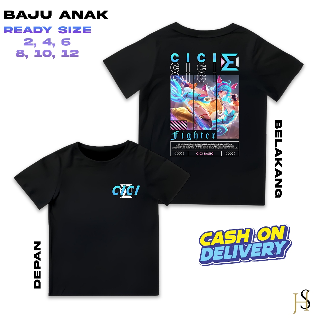 HosinShop - Kaos Hero Mobile Legend - Kaos Anak Atasan Katun Sablon - Kaos Anak Hero ML - Kaos Hero 
