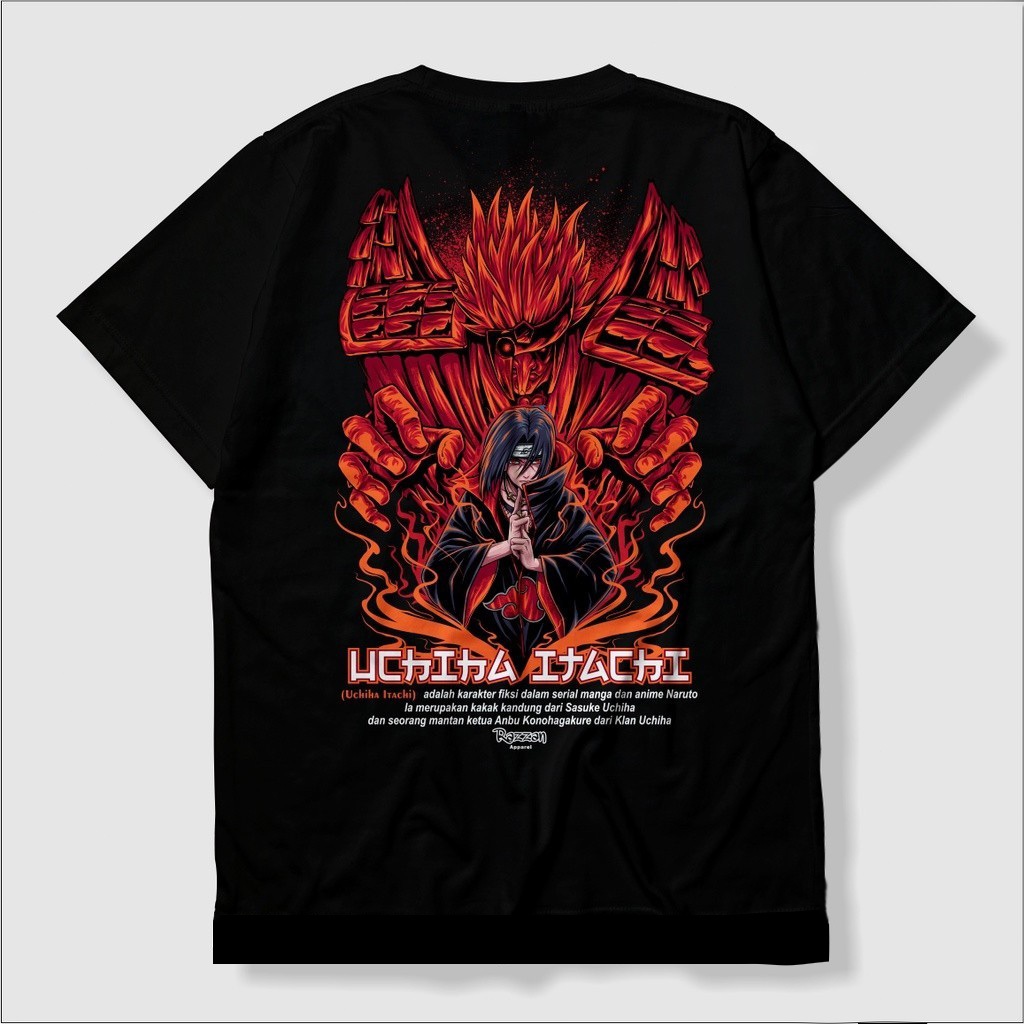 【Trend】 Razzan T-shirt Kaos Itachi Uchiha Perfect Susanoo Special Anime Naruto