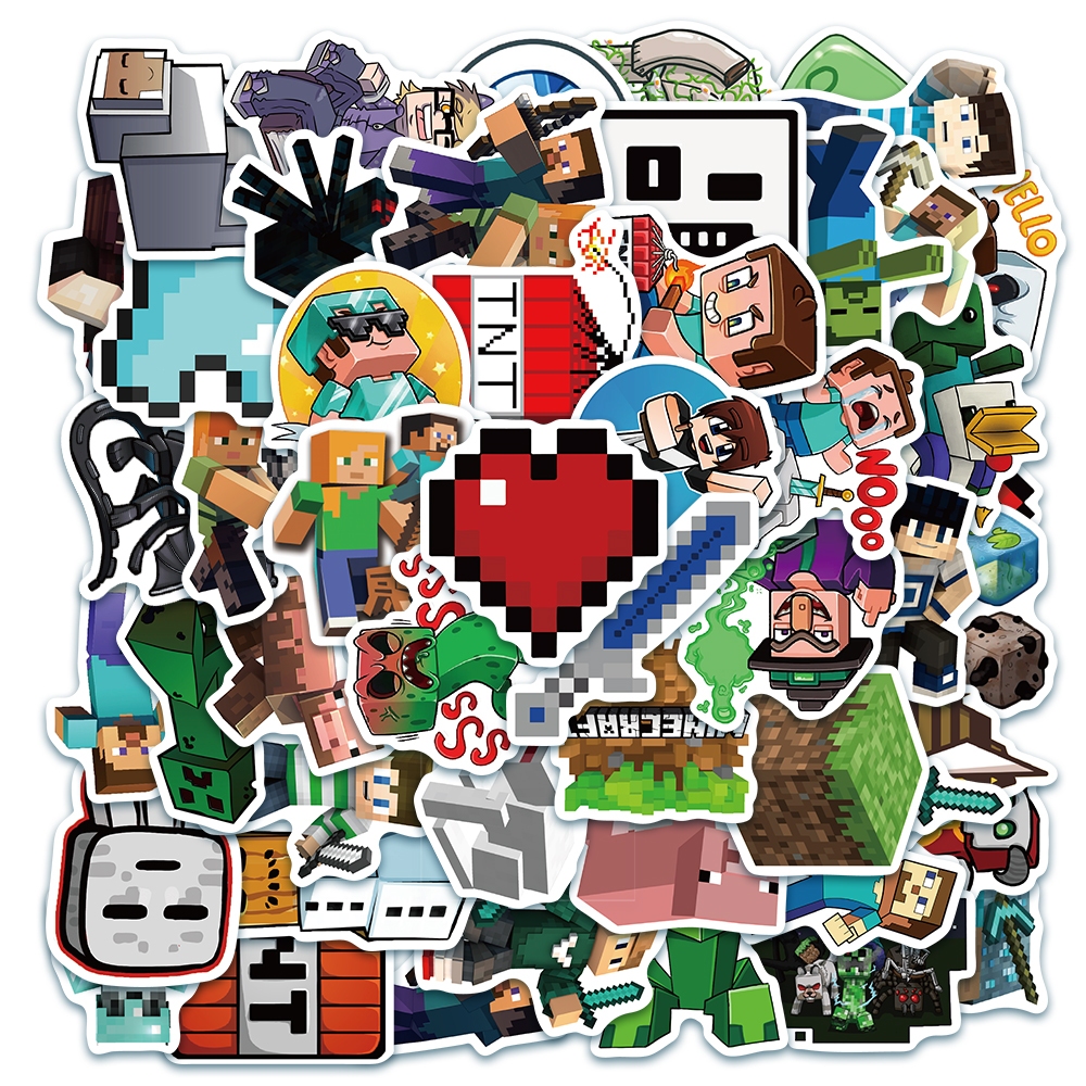 

Hot Minecraft Stiker Kartun Game klasik Stiker Anti Air Stikers Berperekat Waterproof sticker decal buat Motor Helm Buku Journal Koper Casing HP Laptop Botol Minum