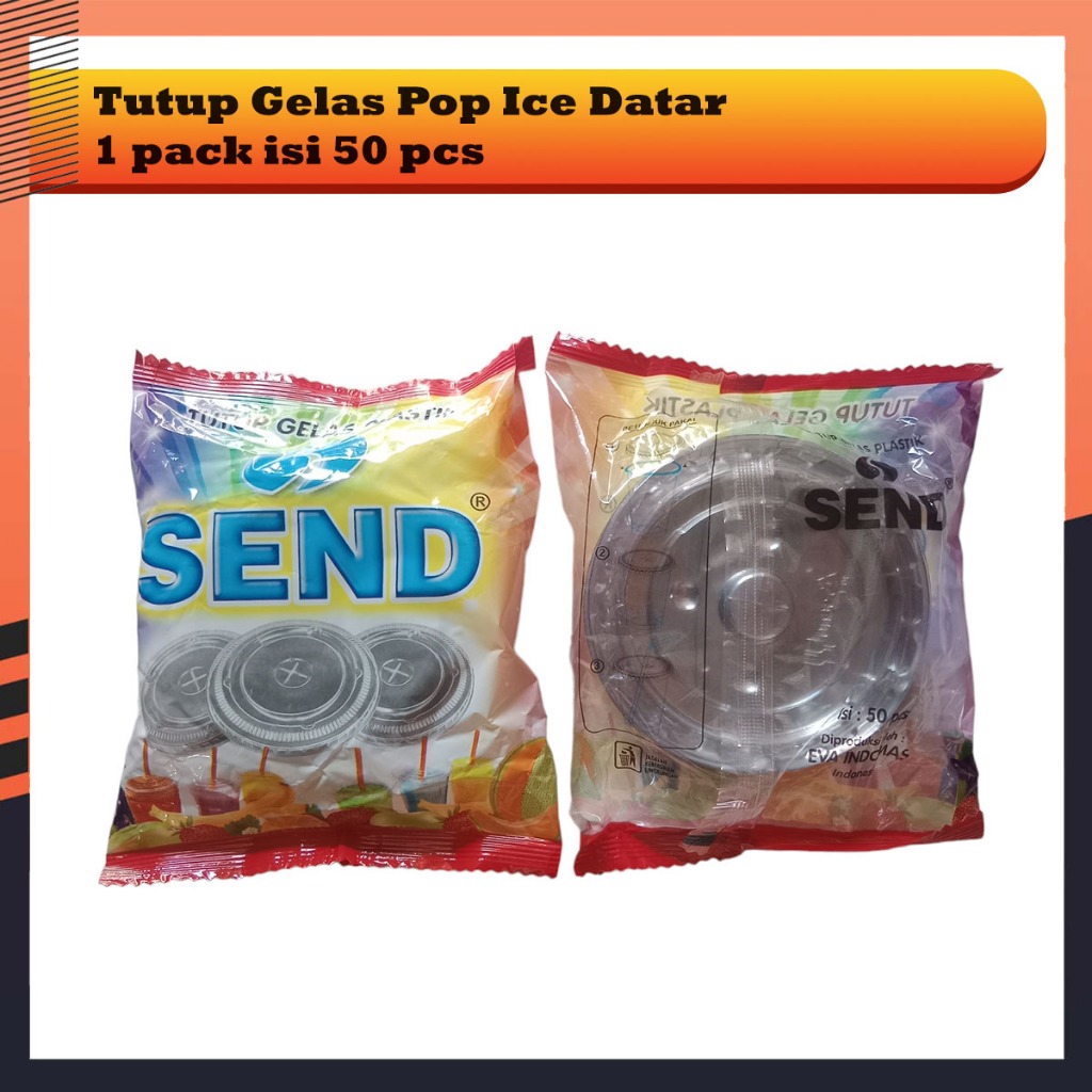Tutup Gelas Pop Ice Datar Cup Bubble