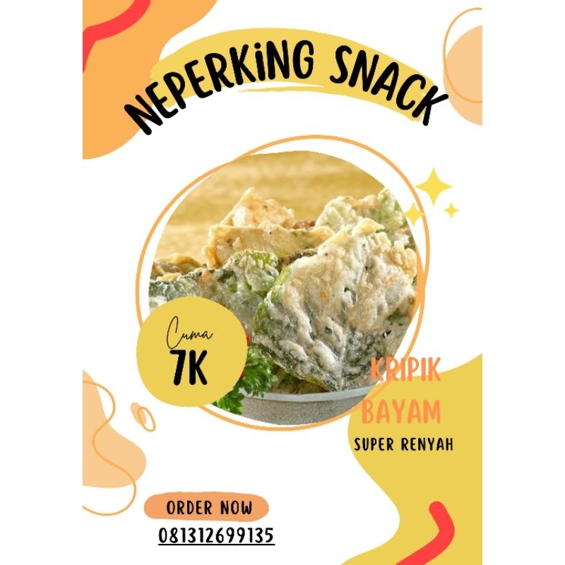 

Neperking Snack - Kripik bayam kemasan 100gram