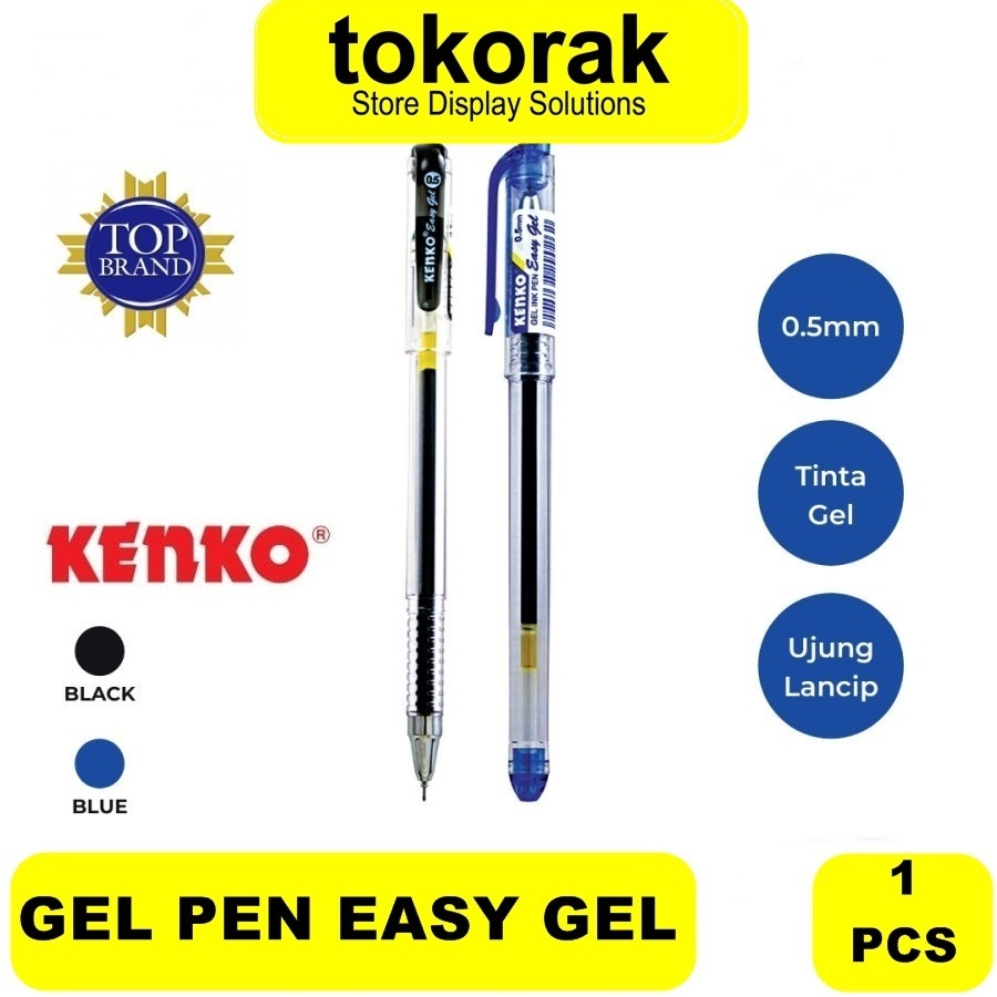 

PULPEN GEL - GEL PEN 0.5MM KENKO - EASY GEL - GEL TINTA PEN