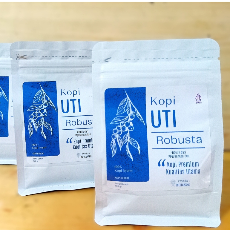 

Kopi Uti Java Robusta Pegunungan Ijen - 100% Murni, Halus & Aromatik, 100g