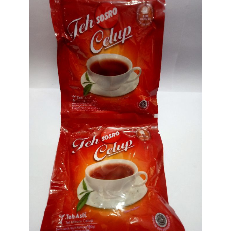 

TEH CELUP SACHET SOSRO 1 RENCENG 10 SACHET