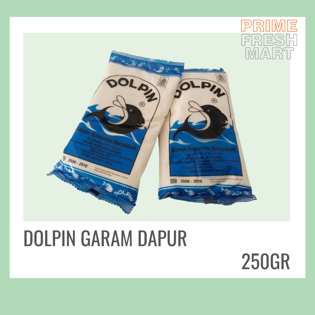 

Dolpin Garam Dapur Beryodium 250gr