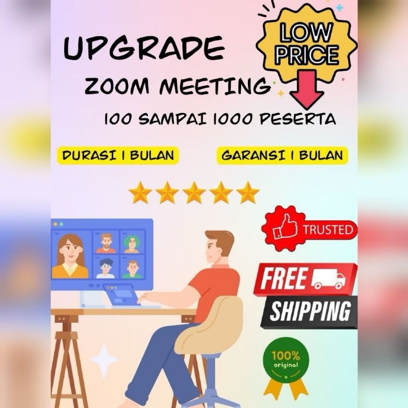 UPGRADE ZOOM MEETING 300 PESERTA FULL GARANSI I ANTI DISABLED I TERMURAH