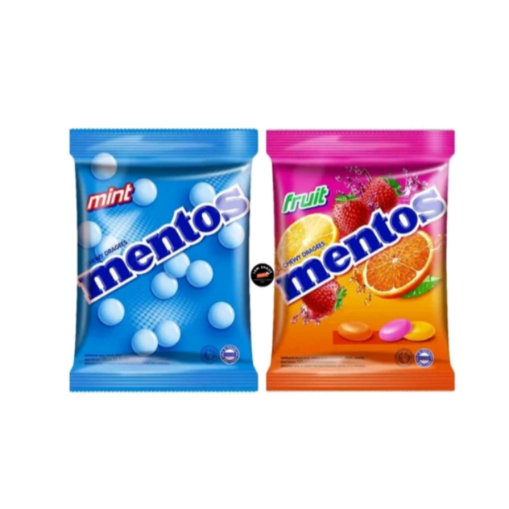 

permen Mentos mint fruit rasa buah 122gr isi 50 butir sn