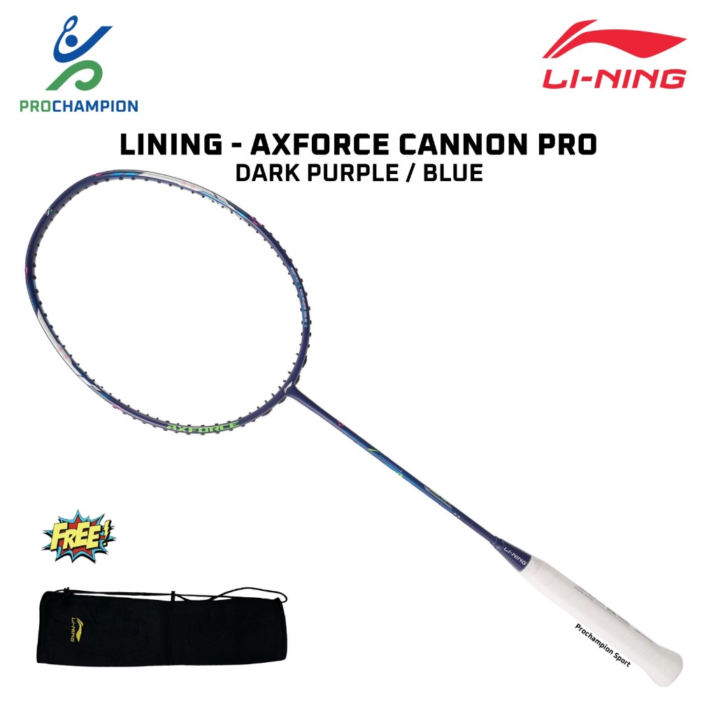 New  Raket Badminton Lining Axforce Cannon Pro Ax Force Cannon Pro Dk Purple Blue