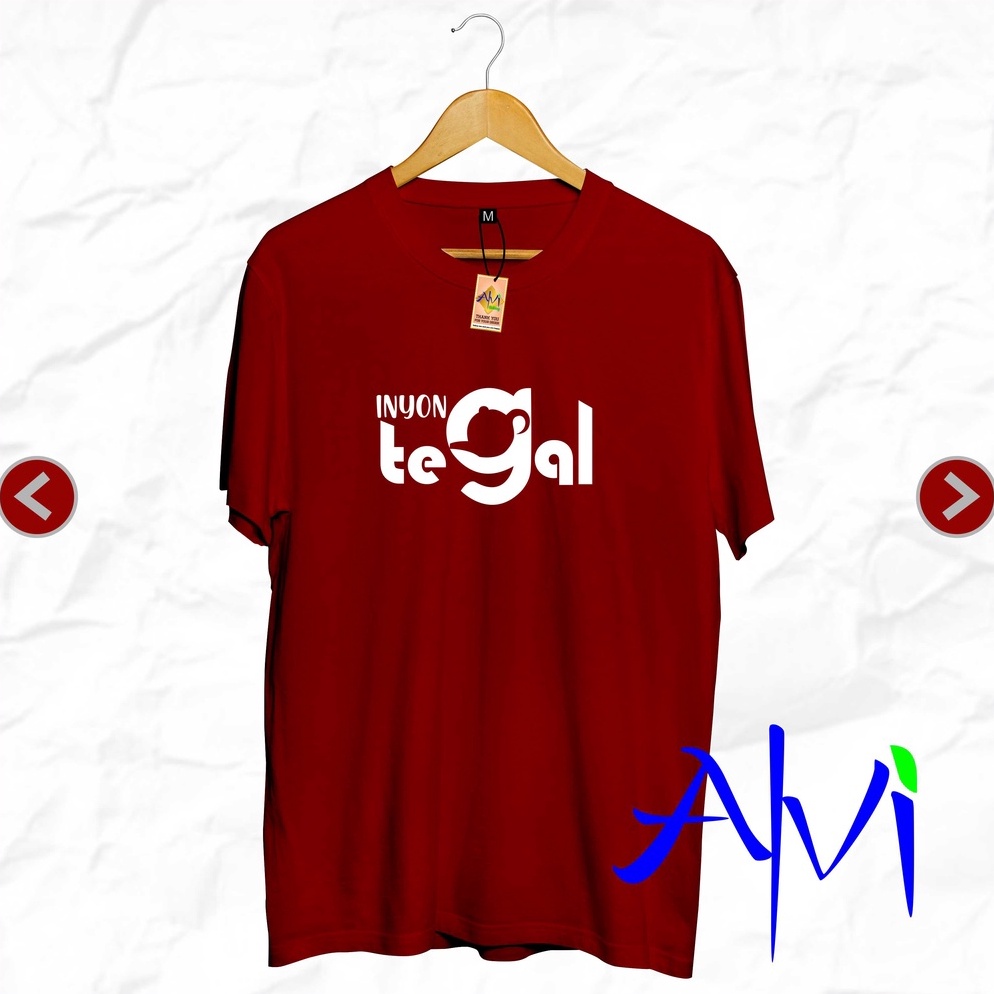 Menarik kaos pria inyong tegal ora ngapak ora kepenak kaos daerah teh poci Tegal cotton combet 3s ka