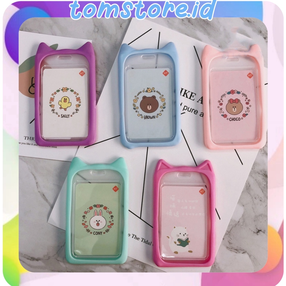 

MEN SALE TOMSTOREID Name Tag Lanyard Gantungan Kartu Motif Kuping Id Card Holder Akses MRT Busway EMoney Bentuk Karakter Warna Pastel S91