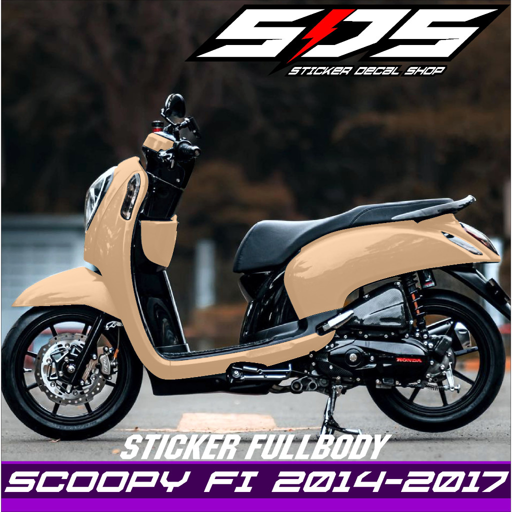 (COD) Decal Honda Scoopy FI Lama 2014-2017 Full Body Polos Dekal Stiker Scoopy FI Full Blok Polos