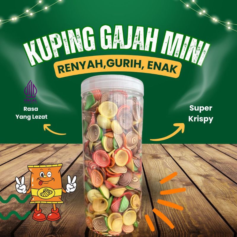 

Kuping Gajah Mini Gurih Enak Cemilan starsnack cemail cemil