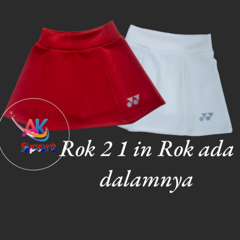 Sudah READY rok merah putih 2 1 in rok badminton rok tenisrok mini olahragarok senam fitness zumbaro
