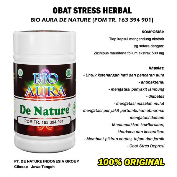 Obat Bio aura  Anxiety Cemas Antidepresan, Penghilang Depresi  Denature