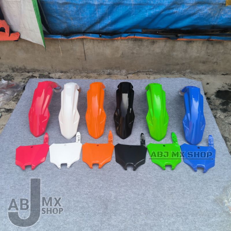 SPAKBOR DEPAN CRF 450 DAN PAPAN NOMOR CRF450 SUPERMOTO CRF 450 CRF 250 CRF 150 L