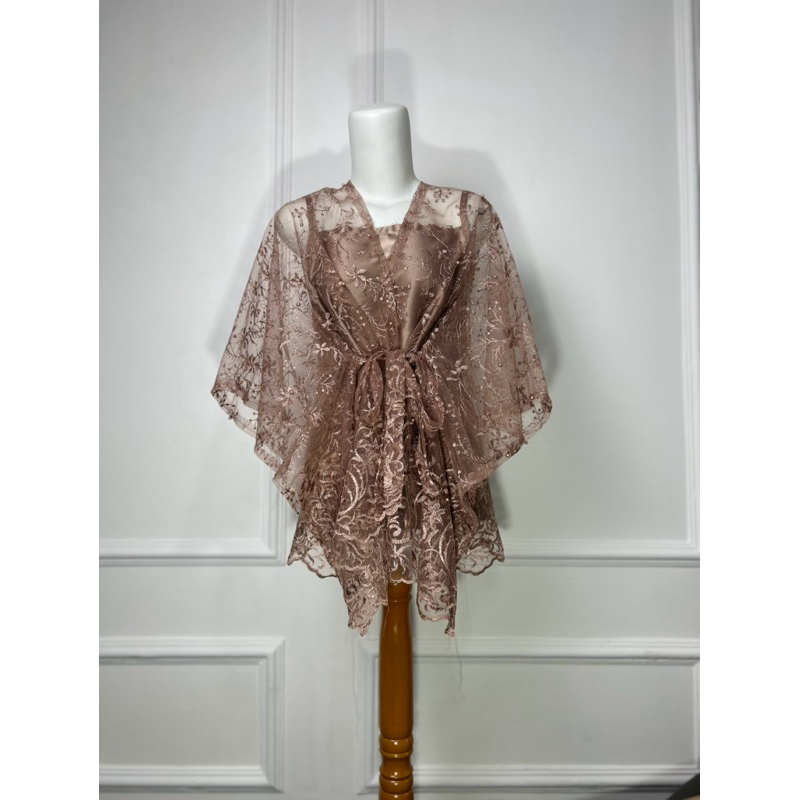 Nusant- Outer Cardi brukat tille premium plus inner tanktop premium elegant