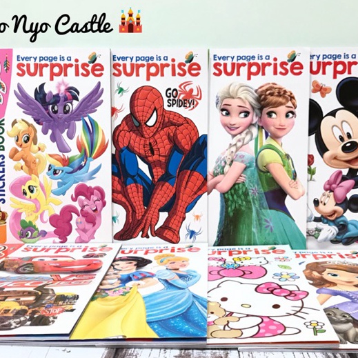 KI3 Buku Mewarnai Anak  Activity Book  Coloring  Sticker Book Frozen Little Pony Spiderman Cars