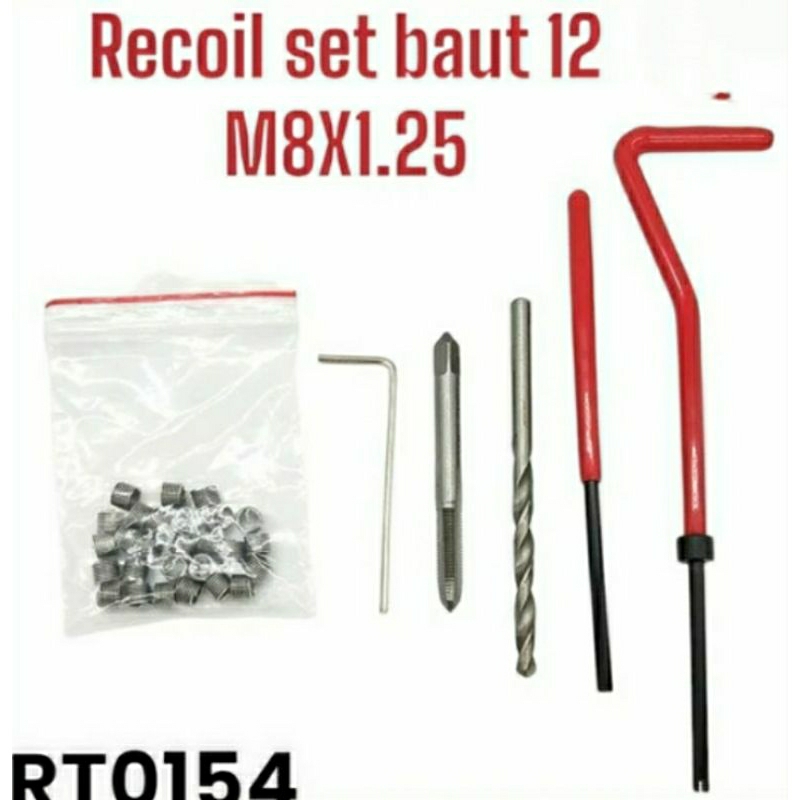 recoil set m8x1.25 recoil baut 12 recoil baut drat 12 set