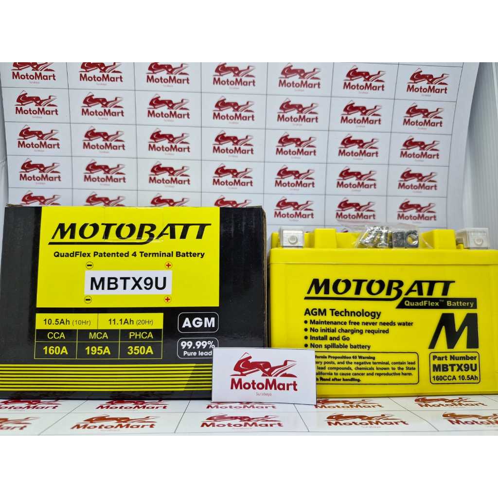 Motobatt Quadflex MBTX9U SUZUKI GSR600 / Pulsar 200NS / SUZUKI GSX-R600 / SUZUKI Burgman 400 / YAMAH