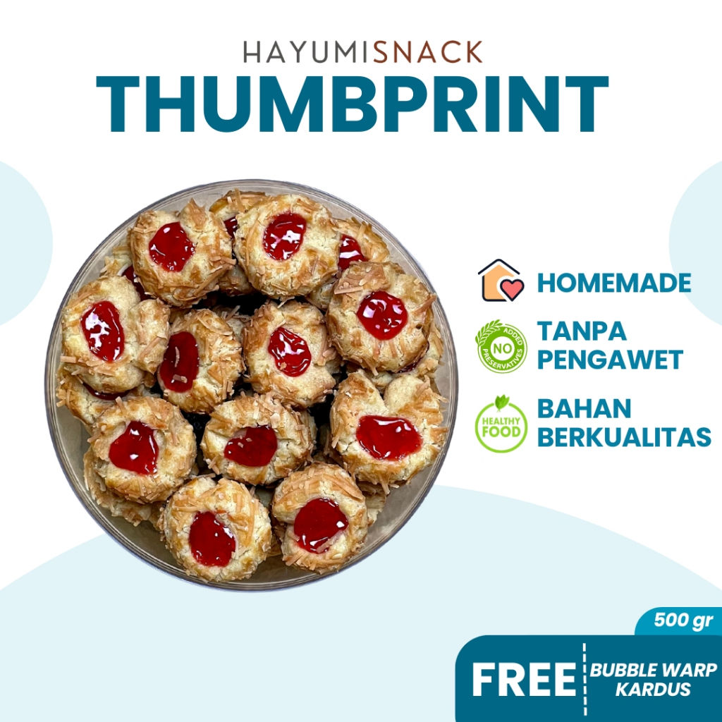 

Kue Thumbprint Cookies Cheese Strawberry 500 gram Hayumi Snack Kue Kering Thumbprint Stroberi Produksi Rumahan Tanpa Pengawet Homemade Renyah Di luar Lembut Di dalam