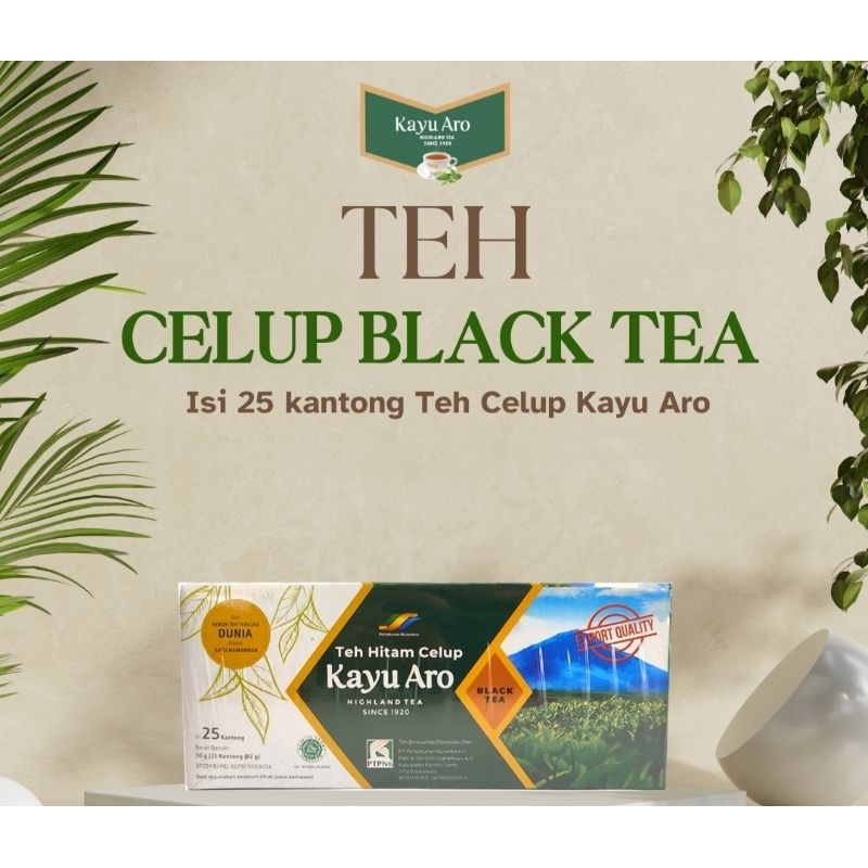 

TEH KAYU ARO CELUP ASLI KERINCI JAMBI 50 GRAM - TEH HITAM- EXPORT QUALITY