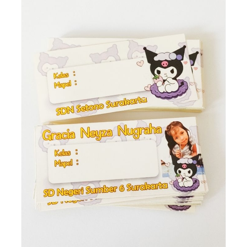 

Stiker buku , stiker label buku , stiker buku pelajaran ( dapat 35 stiker )