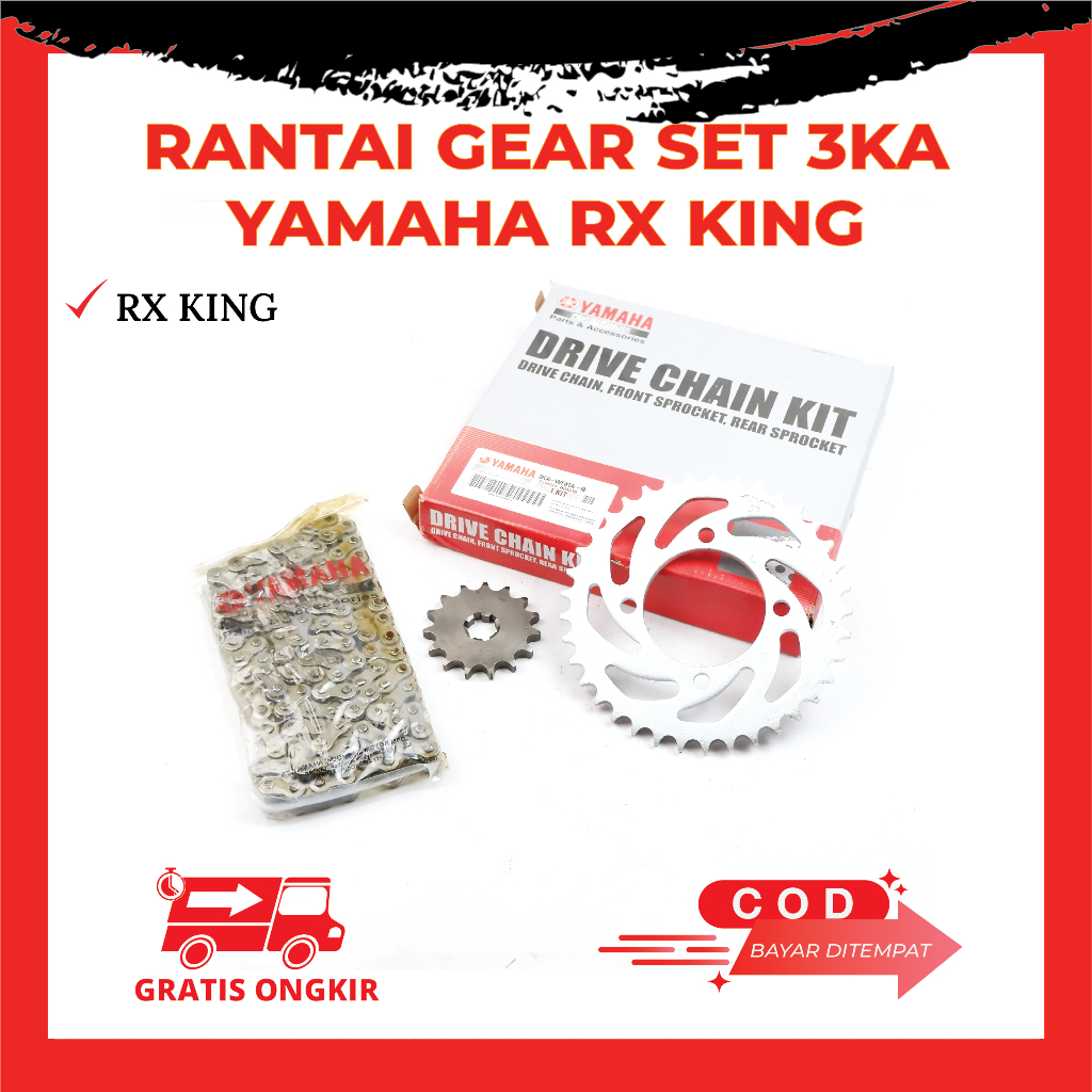 Gear Set RX King ORI 3KA - Gir Set Rantai Komplit RX KING RX S RX King New Original Yamaha