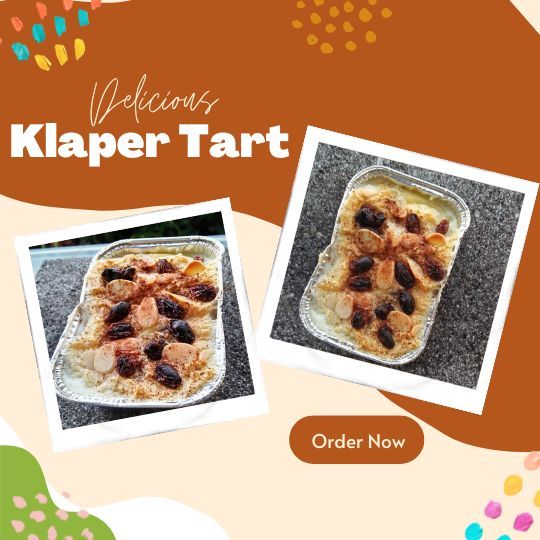 

KLAPER TART BERISI KELAPA MUDA, KACANG, ALMOND, KISMIS/ukuran 10cmX6cmX4cm/1 box isi 4 pcs