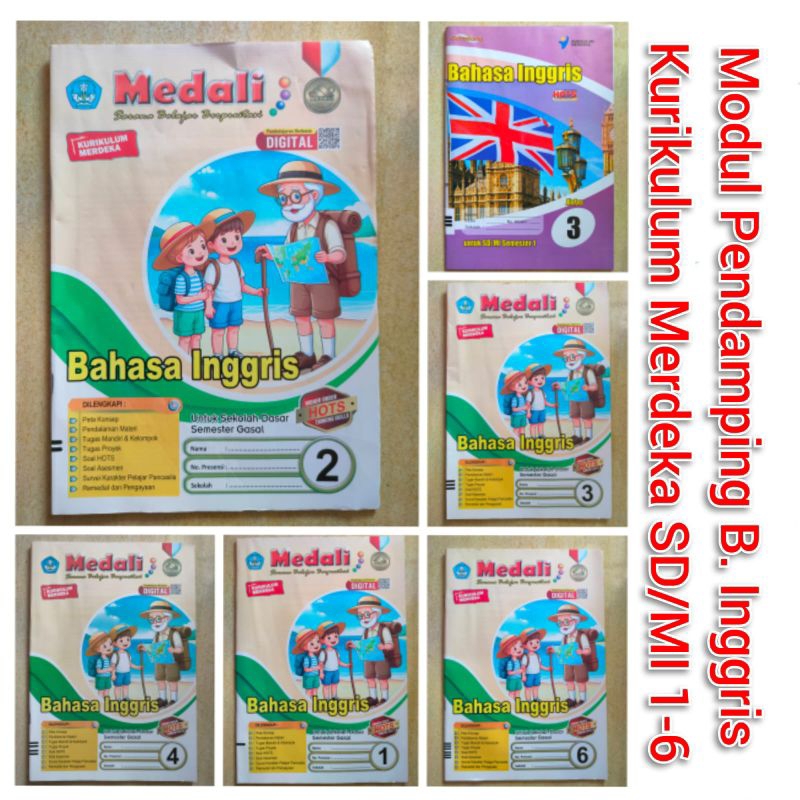 LKS Bahasa Inggris SD Terbaru semester 1 Kurikulum Merdeka kelas 1,2,3,4,5,6 Medali Gemilang Efektif