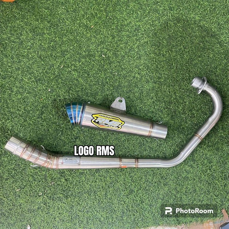 Knalpot RMS Muffler Original Megapro Tiger Cb GL keong jumbo blue ngeker