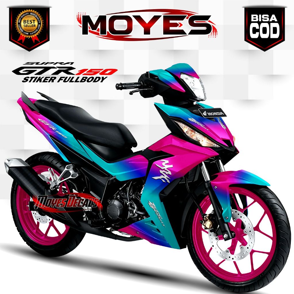 Decal Motor Supra GTR 150 - Stiker Motor Supra GTR 150 Fullbody Premium - Variasi Motor Honda Supra 