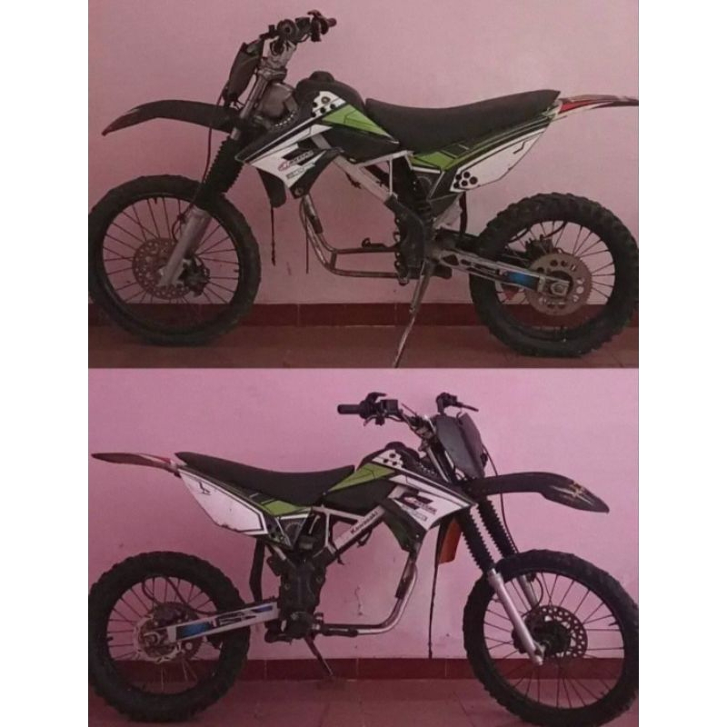 rangka dan bodyset KLX tinggal naik mesin