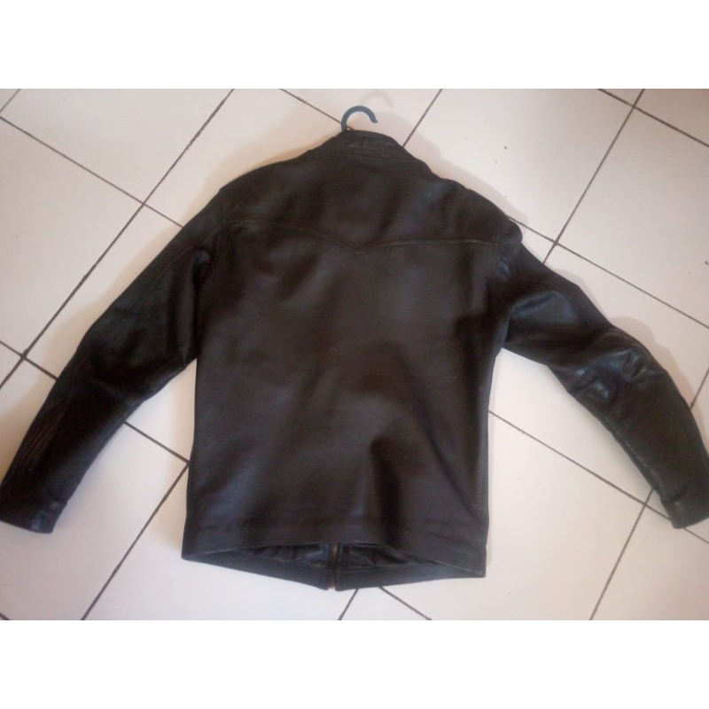 jaket kulit sulam asli