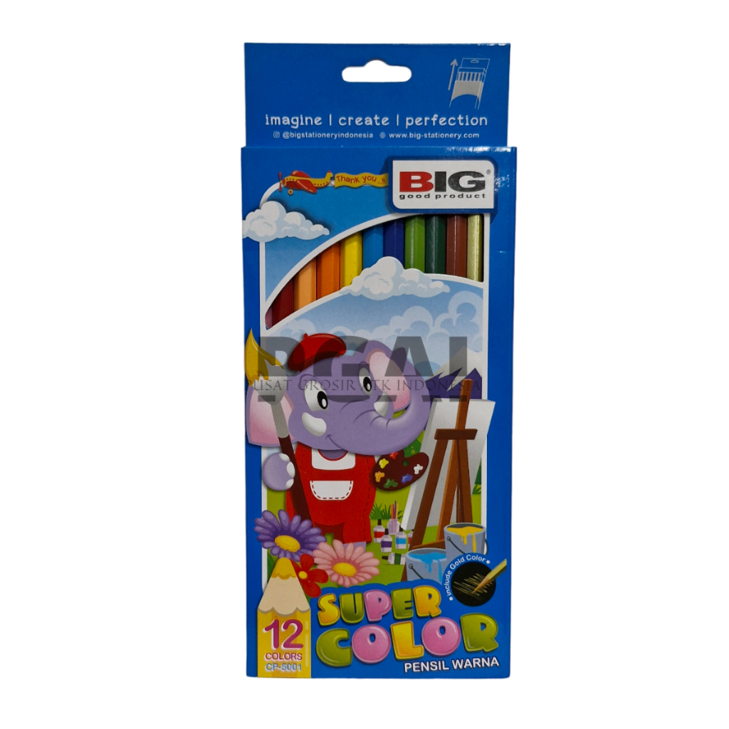 

PENSIL WARNA 12 WARNA BIG CP-5001 COLOUR PENCIL STATIONERY 1 SET