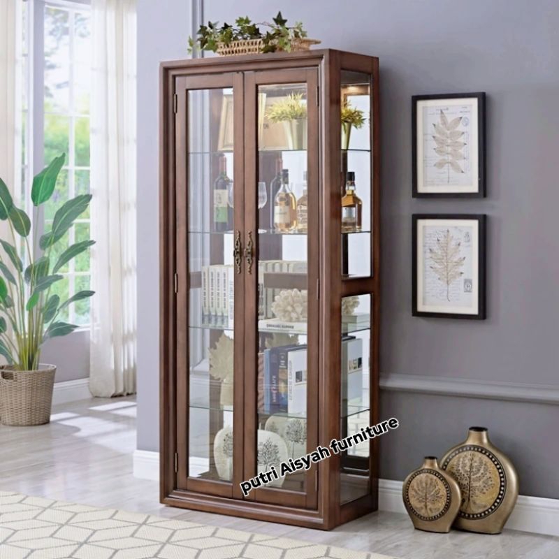 LEMARI HIAS KACA MEWAH, LEMARI HIAS PENYIMPANAN