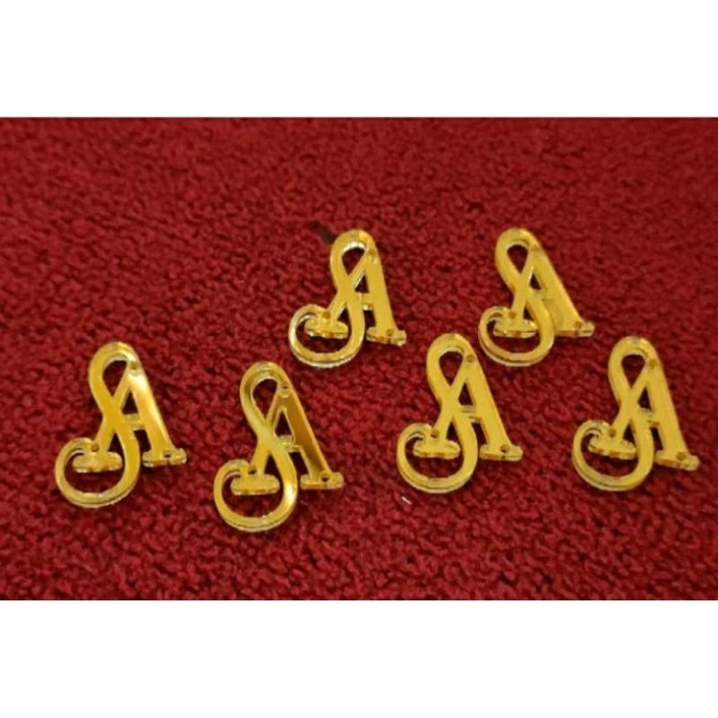 CUTTING HURUF INITIAL/LOGO DARI AKRILIK/LOGO HIJAB