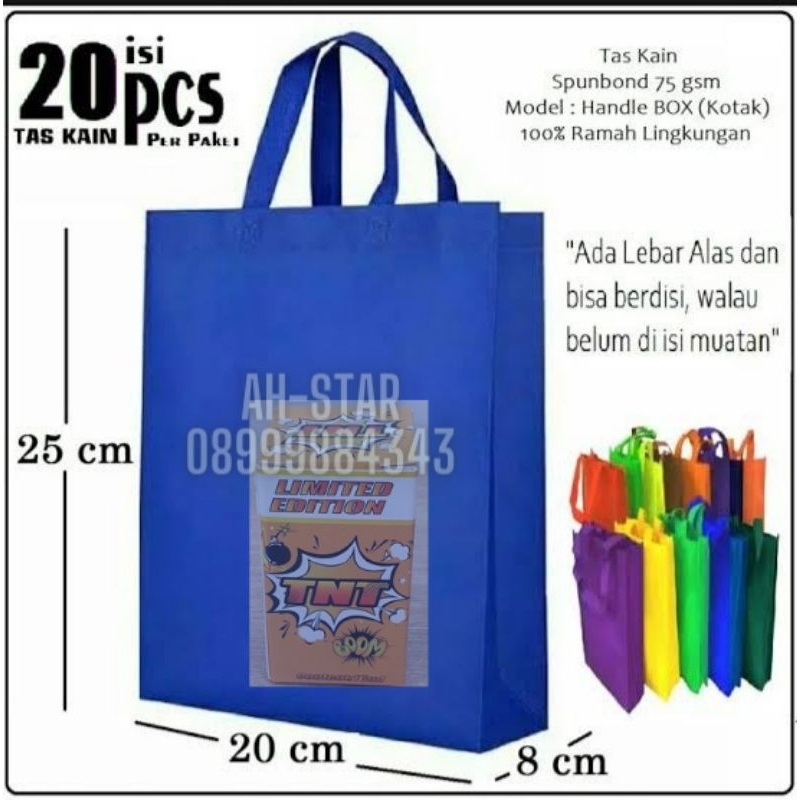 

Tas Kain Custom Ukuran 25cm 20cm 8cm Kode Tnt