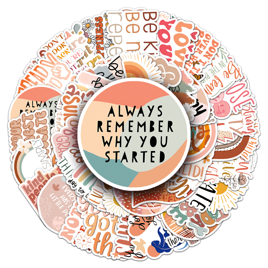 

Sticker Pack vinyl isi 50 pcs | anti air varian STICKER BOHEMIAN | glossy matte | laptop helm tumbl koper